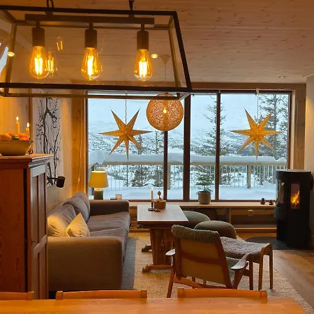 Astonishing Mountain At The Of Gaustablikk, 25m2 West Facing Terrace, 3 Bedrooms 公寓